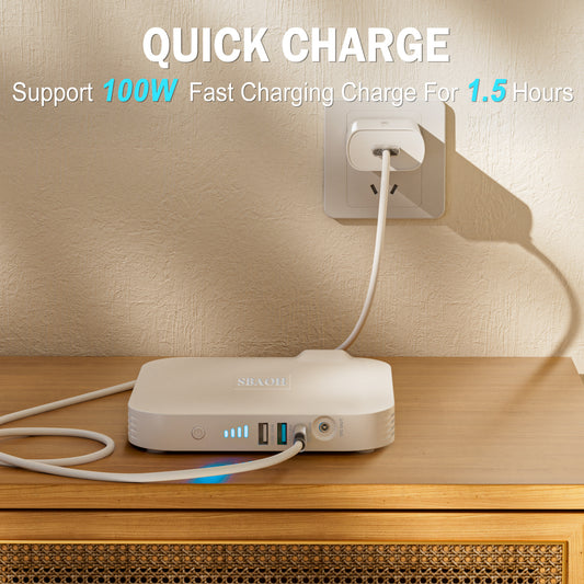 99.9W Camping Power Station – 88.8Wh 24000mAh Portable Power Bank & Emergency Backup (Solar Panel Not Included)