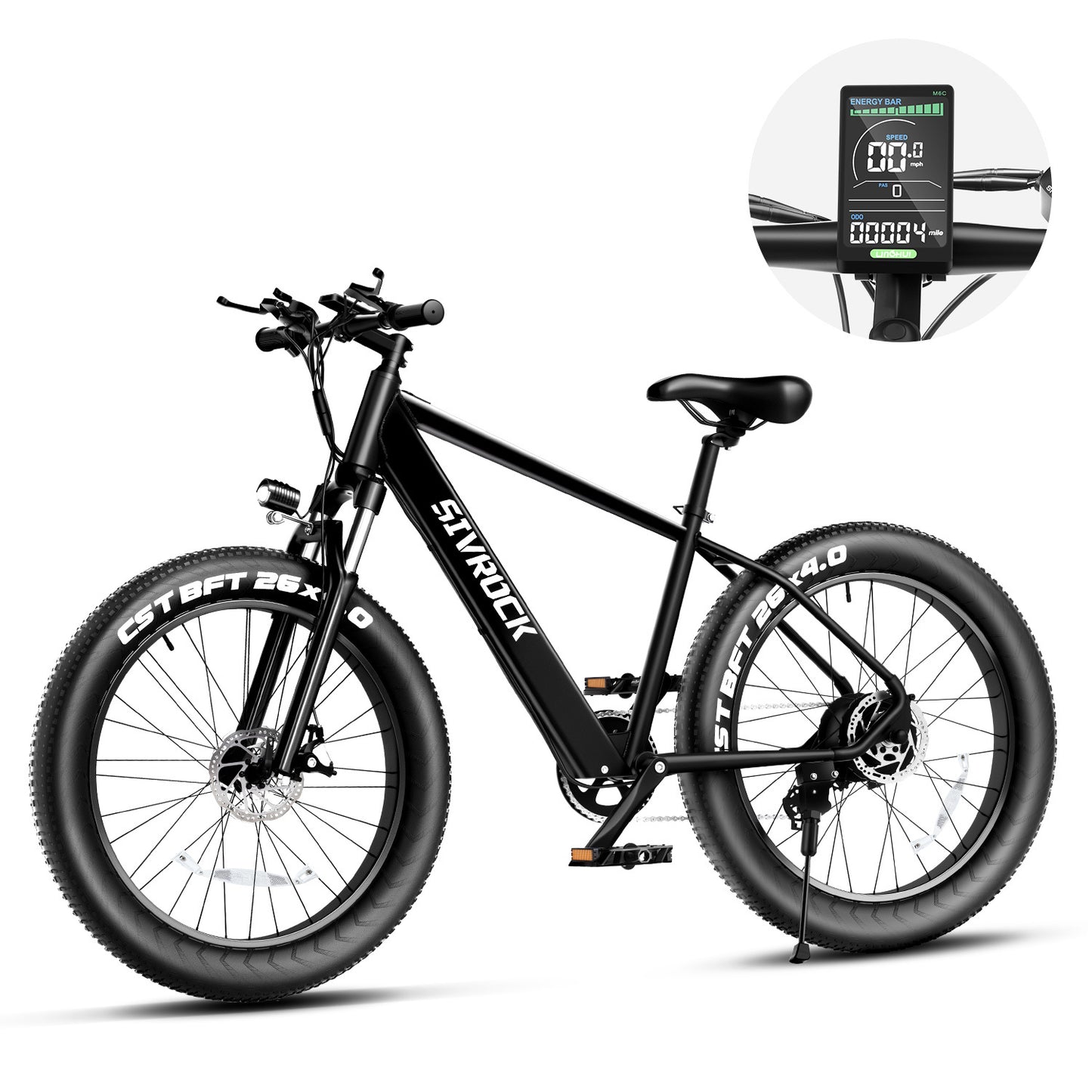 26” Fat Tire Electric Mountain Bike – 1000W Motor, 48V 15Ah Ebike for Trail, Commute & Adventure, UL & GCC Certified
