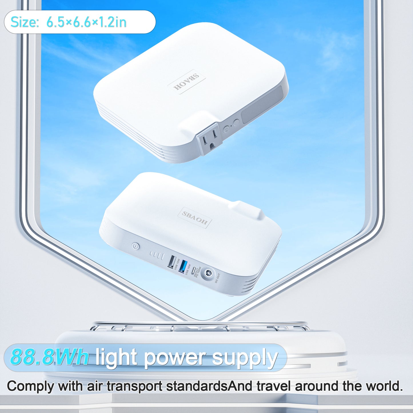 99.9W Camping Power Station – 88.8Wh 24000mAh Portable Power Bank & Emergency Backup (Solar Panel Not Included)