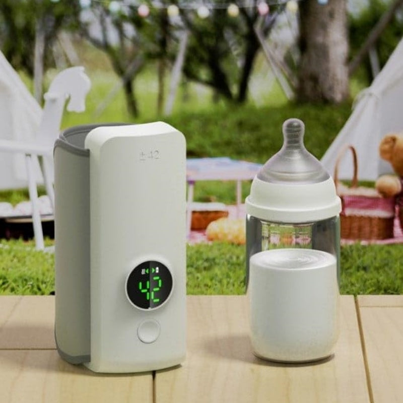 Portable Wireless Baby Bottle Warmer – USB Rechargeable Milk Heater & Insulation Sleeve