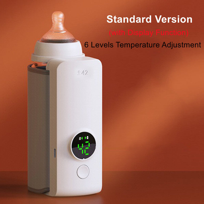 Portable Wireless Baby Bottle Warmer – USB Rechargeable Milk Heater & Insulation Sleeve